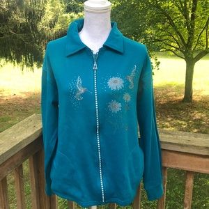 New Women’s zip embellished hummingbird ja…